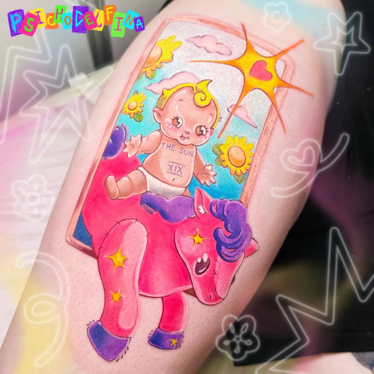 Тату карта Таро с единорогом